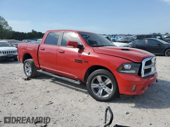 2018 Ram 1500 Night with VIN 1C6RR7MT7JS203829, listed as a Copart auction lot 53654095 with 0 mi miles and Salvage Title. Bid and sale history available at carsss.com. Image 4.