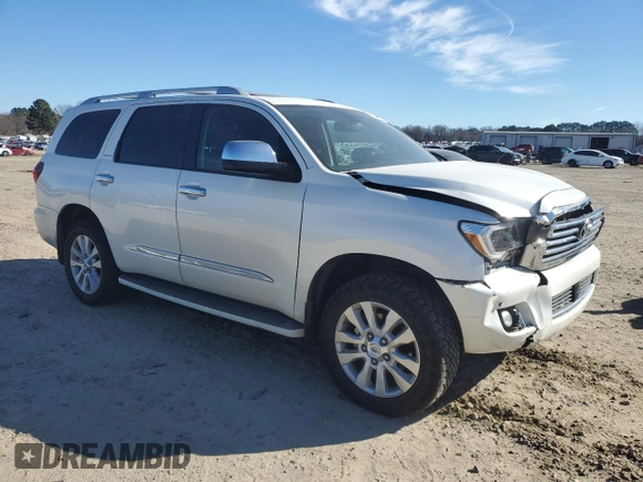 2019 Toyota Sequoia Platinum with VIN 5TDDY5G17KS166005, listed as a Copart auction lot 47090395 with 90,899 mi miles and Salvage Title. Bid and sale history available at carsss.com. Image 4.