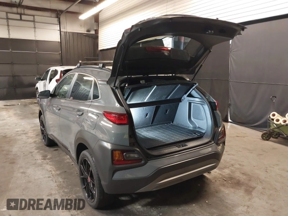 2021 Hyundai Kona Night Edition with VIN KM8K6CA52MU709333, listed as a IAAI auction lot 41704197 with 44,058 mi miles and . Bid and sale history available at DreamBid. Image 3.