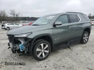 2022 Chevrolet Traverse LT z VIN 1GNERHKW1NJ112214, wystawiony jako Copart lot #50208405 z przebiegiem 57 667 mil mil oraz Szkoda całkowita • Salvage title. Historia ofert i sprzedaży dostępna na DreamBid. Obrazek 1.