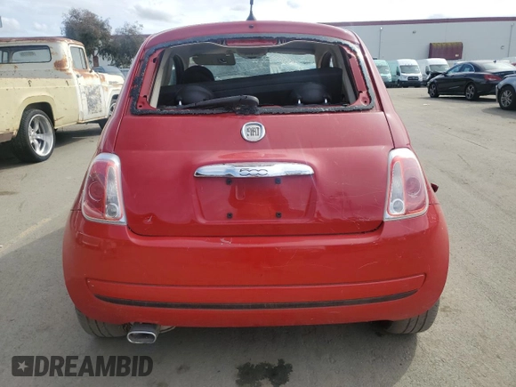 2012 FIAT 500 Pop with VIN 3C3CFFAR9CT287748, listed as a Copart auction lot 46001455 with 29,132 mi miles and Salvage title. Bid and sale history available at DreamBid. Image 6.