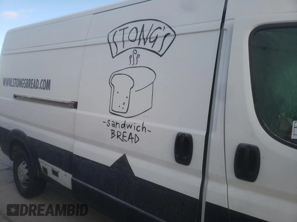 2022 Ram ProMaster Cargo with VIN 3C6MRVHG3NE124498, listed as a Copart auction lot 83543334 with 26,272 mi miles and Salvage Title. Bid and sale history available at DreamBid. Image 11.