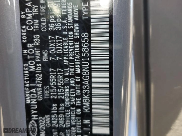 2022 Hyundai Kona Electric SEL with VIN KM8K33AG8NU158658, listed as a Copart auction lot 42194605 with 25,124 mi miles and Salvage Title. Bid and sale history available at carsss.com. Image 13.