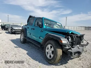 2020 Jeep Wrangler Unlimited Sport S with VIN 1C4HJXDN9LW232595, listed as a Copart auction lot 48802085 with Not provided miles and Non repairable. Bid and sale history available at DreamBid. Image 11.