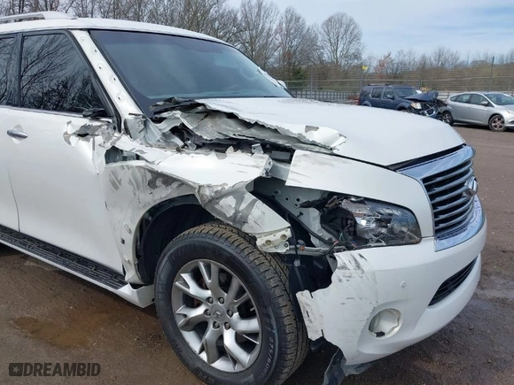 2011 Infiniti QX56 8-passenger with VIN JN8AZ2NC7B9303157, listed as a IAAI auction lot 41779906 with 198,759 mi miles. Bid and sale history available at carsss.com. Image 6.