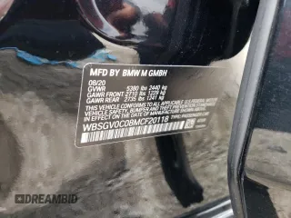 2021 BMW M8 z VIN WBSGV0C08MCF20118, wystawiony jako Copart lot #54980043 z przebiegiem 28 254 mil mil oraz . Historia ofert i sprzedaży dostępna na DreamBid. Obrazek 12.
