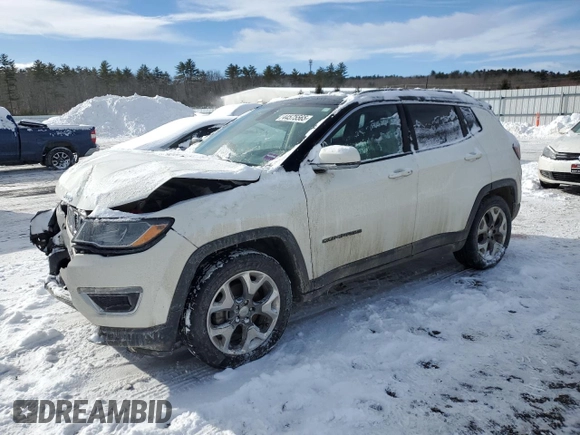 2020 Jeep Compass Limited z VIN 3C4NJCCB8LT108486, wystawiony jako Copart lot #44575565 z przebiegiem Nie podano mil oraz Szkoda całkowita • Salvage title. Historia ofert i sprzedaży dostępna na DreamBid. Obrazek 1.