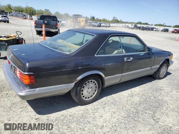 1987 Mercedes-Benz 560 with VIN WDBCA45D3HA358923, listed as a Copart auction lot 52143895 with 127,974 mi miles and Clean Title. Bid and sale history available at DreamBid. Image 3.