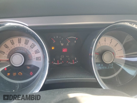 2012 Ford Mustang V6 with VIN 1ZVBP8EM0C5207975, listed as a Copart auction lot 52574655 with 161,516 mi miles and Salvage Title. Bid and sale history available at carsss.com. Image 9.