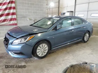 2016 Hyundai Sonata Hybrid SE with VIN KMHE24L14GA023678, listed as a Copart auction lot 55889734 with 87,363 mi miles and Salvage Title. Bid and sale history available at carsss.com. Image 1.