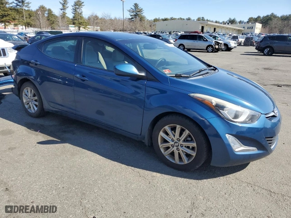 2014 Hyundai Elantra SE with VIN KMHDH4AE0EU053966, listed as a Copart auction lot 47982645 with 104,330 mi miles and Salvage Title. Bid and sale history available at carsss.com. Image 4.