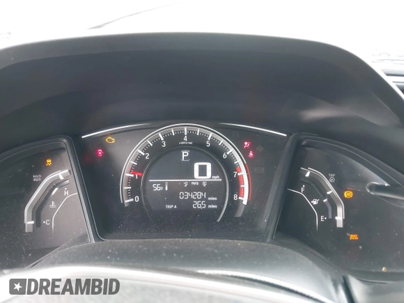 2016 Honda Civic Sedan LX with VIN 19XFC2F59GE002489, listed as a IAAI auction lot 41797162 with 34,284 mi miles. Bid and sale history available at carsss.com. Image 7.