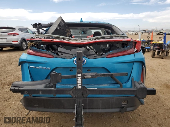 2020 Toyota Prius Prime LE with VIN JTDKARFP4L3120241, listed as a Copart auction lot 53346805 with 94,107 mi miles and Salvage Title. Bid and sale history available at carsss.com. Image 6.