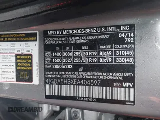 2014 Mercedes-Benz M 350 z VIN 4JGDA5HBXEA404597, wystawiony jako IAAI lot #42346070 z przebiegiem 123 987 mil mil oraz . Historia ofert i sprzedaży dostępna na DreamBid. Obrazek 9.