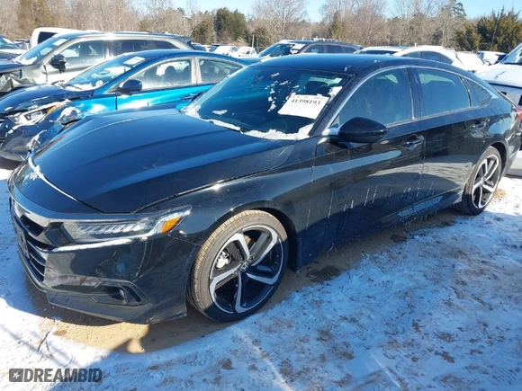2022 Honda Accord Sedan Sport SE with VIN 1HGCV1F45NA003994, listed as a IAAI auction lot 41398193 with 36,169 mi miles. Bid and sale history available at carsss.com. Image 2.