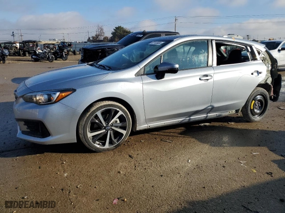 2022 Subaru Impreza Sport with VIN 4S3GTAM6XN3713679, listed as a Copart auction lot 83112024 with 19,321 mi miles and Salvage Title. Bid and sale history available at carsss.com. Image 1.