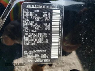 2011 Infiniti QX56 8-passenger with VIN JN8AZ2NC3B9301292, listed as a Copart auction lot 64829454 with 175,001 mi miles and Salvage Title. Bid and sale history available at carsss.com. Image 13.