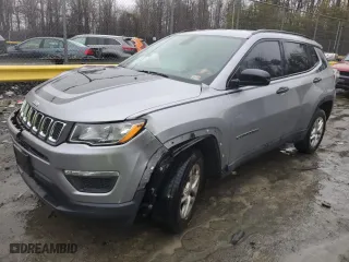 2018 Jeep Compass Sport with VIN 3C4NJDAB3JT213538, listed as a Copart auction lot 42755835 with 73,838 mi miles and Salvage Title. Bid and sale history available at carsss.com. Image 1.