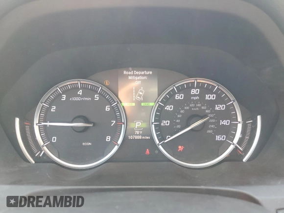 2019 Acura TLX with VIN 19UUB2F33KA005314, listed as a Copart auction lot 75212994 with 107,888 mi miles and Clean Title. Bid and sale history available at carsss.com. Image 9.