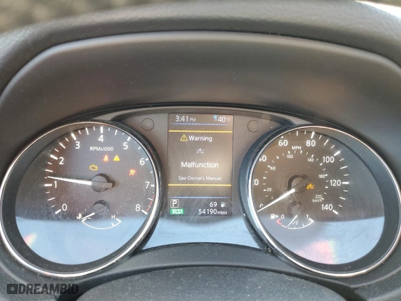 2018 Nissan Rogue SV with VIN 5N1AT2MV7JC818320, listed as a Copart auction lot 46848585 with 54,190 mi miles and Salvage Title. Bid and sale history available at carsss.com. Image 9.