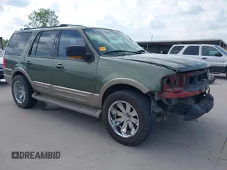 2003 Ford Expedition Eddie Bauer with VIN 1FMFU17L53LC17921, listed as a IAAI auction lot 40279664 with 218,428 mi miles and . Bid and sale history available at DreamBid. Image 1.
