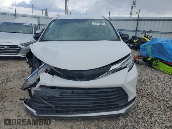 2023 Toyota Sienna LE with VIN 5TDKRKEC0PS159167, listed as a Copart auction lot 50191465 with 0 mi miles and Salvage Title. Bid and sale history available at carsss.com. Image 5.
