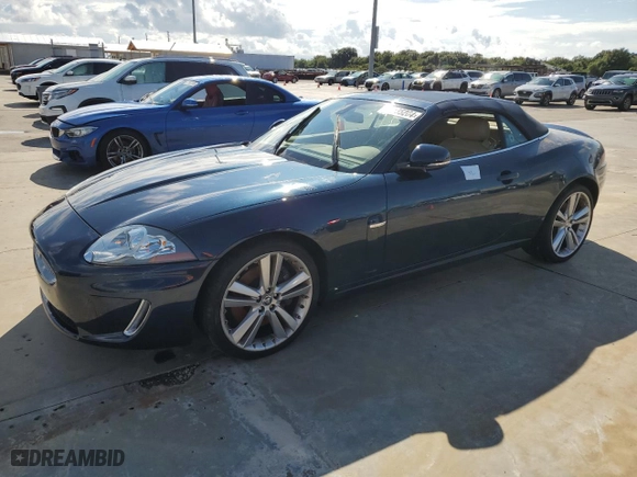 2010 Jaguar XK with VIN SAJWA4GB5ALB36425, listed as a Copart auction lot 74035264 with 0 mi miles and Salvage Title. Bid and sale history available at carsss.com. Image 1.