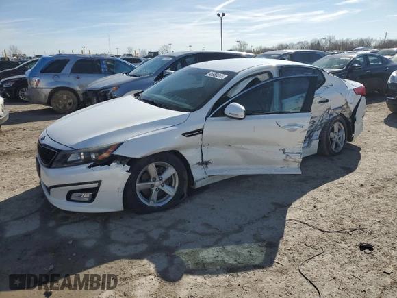 2015 Kia Optima LX with VIN 5XXGM4A79FG402046, listed as a Copart auction lot 51791805 with 141,736 mi miles and Non Repairable. Bid and sale history available at DreamBid. Image 1.
