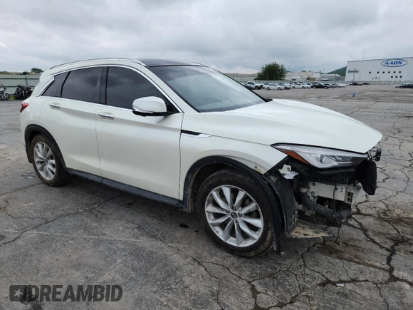 2019 Infiniti QX50 Luxe z VIN 3PCAJ5M32KF119188, wystawiony jako Copart lot #59585655 z przebiegiem 104 987 mil mil oraz Szkoda całkowita • Salvage title. Historia ofert i sprzedaży dostępna na DreamBid. Obrazek 4.