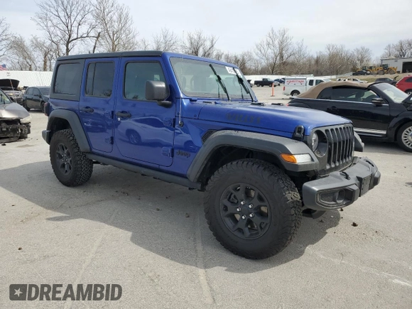 2020 Jeep Wrangler Unlimited Sport Altitude with VIN 1C4HJXDN8LW329075, listed as a Copart auction lot 49470025 with 78,380 mi miles and Salvage title. Bid and sale history available at DreamBid. Image 4.