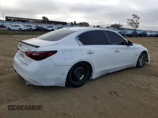 2018 Infiniti Q50 Sport with VIN JN1EV7AP5JM359885, listed as a Copart auction lot 49888835 with 121,198 mi miles and Salvage Title. Bid and sale history available at carsss.com. Image 3.