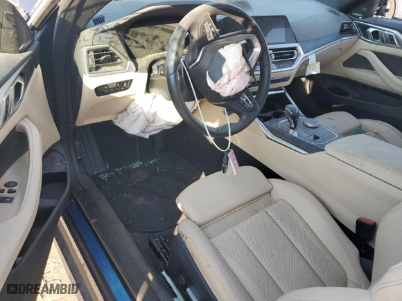 2023 BMW 4 Series 430i xDrive with VIN WBA73AP09PCL95500, listed as a Copart auction lot 75218424 with 0 mi miles and Salvage Title. Bid and sale history available at carsss.com. Image 8.