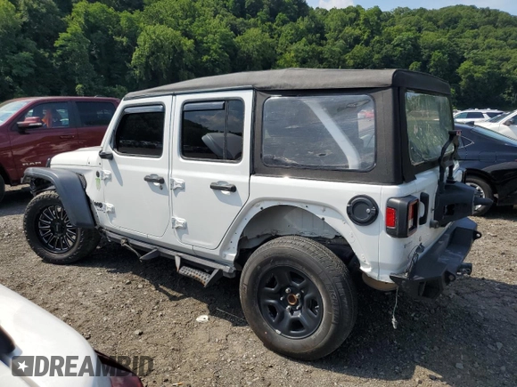 2023 Jeep Wrangler Sport with VIN 1C4HJXDGXPW596127, listed as a Copart auction lot 65395655 with 64,257 mi miles and Salvage title. Bid and sale history available at DreamBid. Image 2.