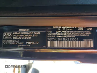 2014 Mercedes-Benz G with VIN WDCYC3HF1EX215559, listed as a Copart auction lot 51412685 with 68,165 mi miles and Salvage Title. Bid and sale history available at carsss.com. Image 16.