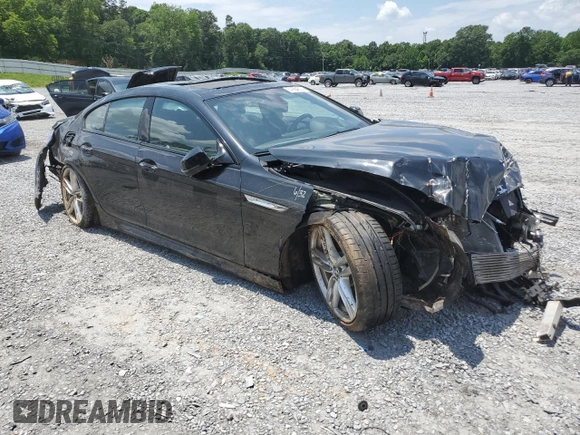 2016 BMW 6 Series 640i with VIN WBA6D0C56GD927512, listed as a Copart auction lot 57964824 with 0 mi miles and Salvage Title. Bid and sale history available at carsss.com. Image 4.