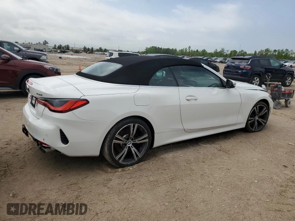 2023 BMW 4 Series 430i xDrive with VIN WBA43AT03PCL32501, listed as a Copart auction lot 49341915 with 18,375 mi miles and Salvage Title. Bid and sale history available at DreamBid. Image 3.