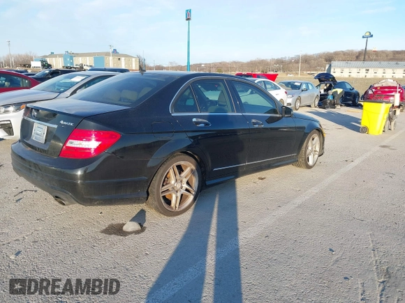 2013 Mercedes-Benz C 300 Sport with VIN WDDGF8AB0DR249949, listed as a IAAI auction lot 41396567 with Not Provided miles and . Bid and sale history available at carsss.com. Image 4.