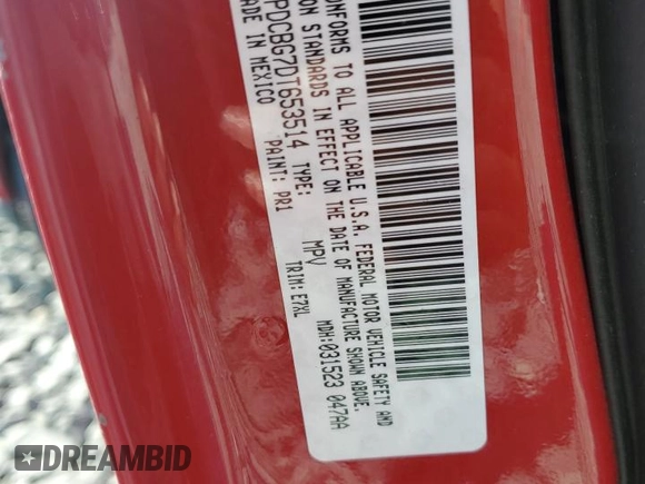 2013 Dodge Journey SXT with VIN 3C4PDCBG7DT653514, listed as a Copart auction lot 55893135 with 165,857 mi miles and Clean Title. Bid and sale history available at DreamBid. Image 13.