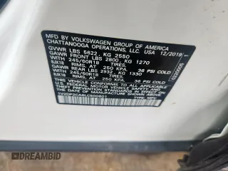 2020 Volkswagen Atlas SE z VIN 1V2DP2CA6LC500601, wystawiony jako Copart lot #60668825 z przebiegiem 50 011 mil mil oraz Szkoda całkowita • Salvage title. Historia ofert i sprzedaży dostępna na DreamBid. Obrazek 13.