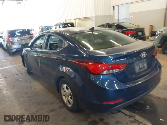 2015 Hyundai Elantra SE z VIN 5NPDH4AE3FH647340, wystawiony jako IAAI lot #39683590 z przebiegiem 149 884 mil mil oraz . Historia ofert i sprzedaży dostępna na DreamBid. Obrazek 3.