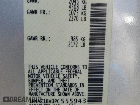 2023 Nissan LEAF S with VIN 1N4AZ1BV0PC555943, listed as a Copart auction lot 52632075 with 52,604 mi miles and Salvage Title. Bid and sale history available at DreamBid. Image 15.