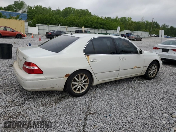 2005 Lexus LS 430 z VIN JTHBN36F955009277, wystawiony jako Copart lot #58974925 z przebiegiem 213 982 mil mil oraz Czysty tytuł • Clean title. Historia ofert i sprzedaży dostępna na DreamBid. Obrazek 3.