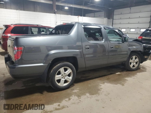 2013 Honda Ridgeline RTL with VIN 5FPYK1F57DB009718, listed as a Copart auction lot 55763435 with Not provided miles and Salvage title. Bid and sale history available at DreamBid. Image 3.