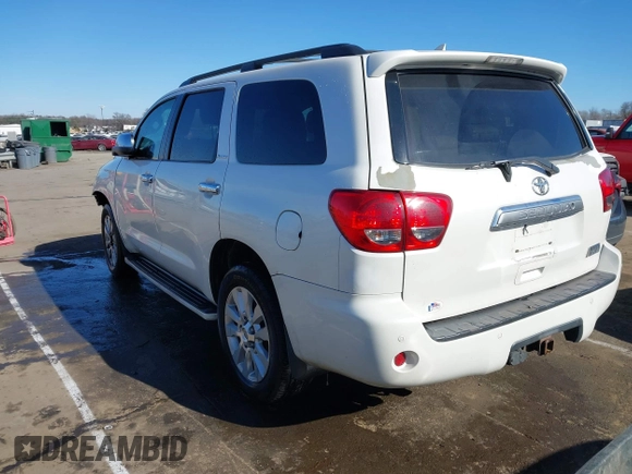 2012 Toyota Sequoia Platinum with VIN 5TDYY5G18CS037726, listed as a IAAI auction lot 41328357 with 98,353 mi miles. Bid and sale history available at carsss.com. Image 3.