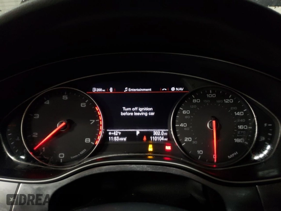 2013 Audi A6 3.0T Prestige with VIN WAUHGAFC5DN080102, listed as a Copart auction lot 45054775 with 110,104 mi miles and Salvage Title. Bid and sale history available at carsss.com. Image 9.