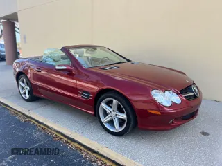 2005 Mercedes-Benz SL 500 with VIN WDBSK75F25F099884, listed as a Copart auction lot 55681775 with 74,756 mi miles and Clean Title. Bid and sale history available at DreamBid. Image 1.