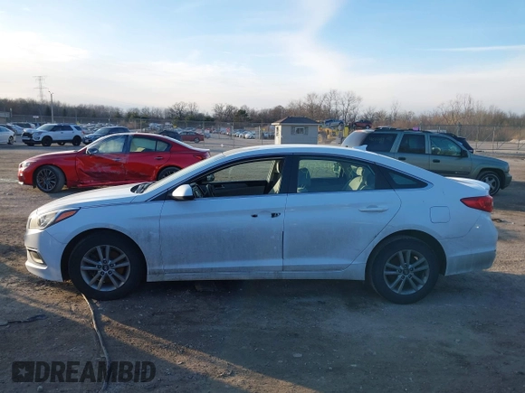 2017 Hyundai Sonata 2.4L with VIN 5NPE24AF8HH523016, listed as a IAAI auction lot 41235187 with 106,757 mi miles and . Bid and sale history available at carsss.com. Image 14.