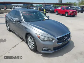 2014 Infiniti Q50 Premium with VIN JN1BV7AP5EM675859, listed as a IAAI auction lot 42031960 with 110,149 mi miles. Bid and sale history available at carsss.com. Image 1.