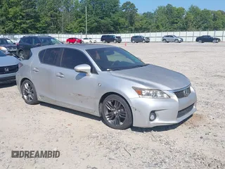 2012 Lexus CT 200h with VIN JTHKD5BH9C2058306, listed as a IAAI auction lot 42808710 with Not provided miles and . Bid and sale history available at DreamBid. Image 1.
