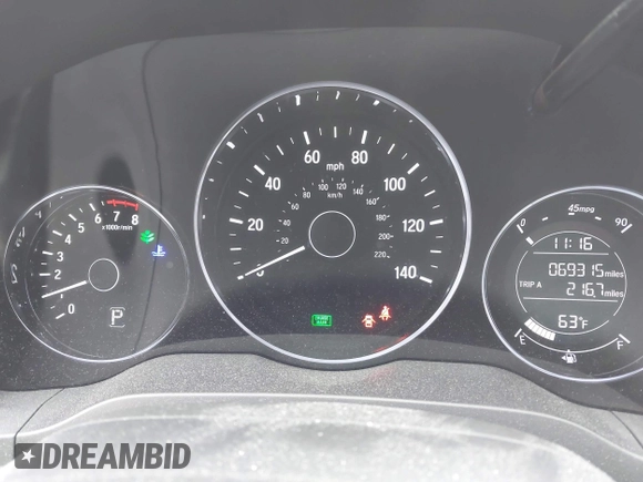 2018 Honda HR-V LX with VIN 3CZRU6H32JG728908, listed as a IAAI auction lot 41924812 with 69,315 mi miles. Bid and sale history available at carsss.com. Image 7.